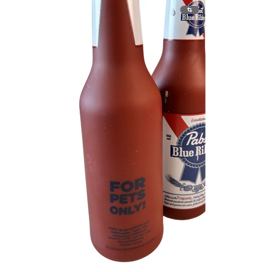 Botella roja tipo birra