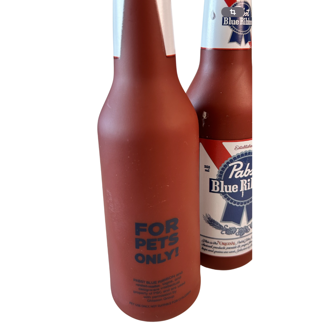 Botella roja tipo birra