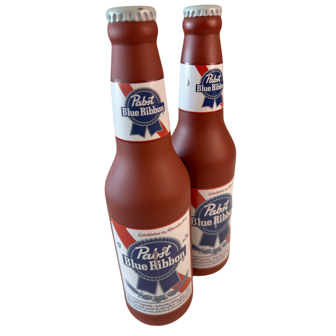 Botella roja tipo birra