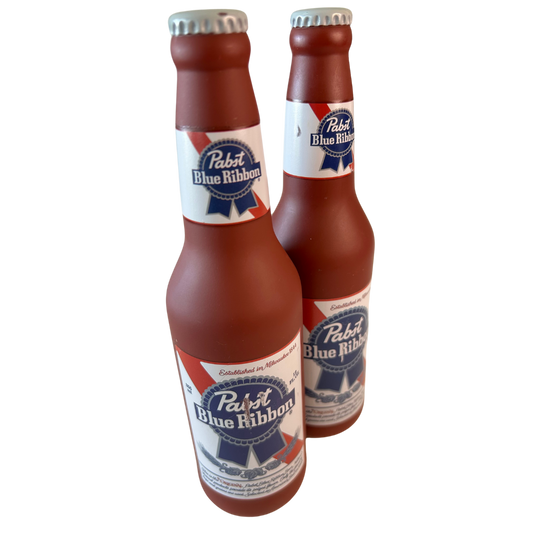 Botella roja tipo birra